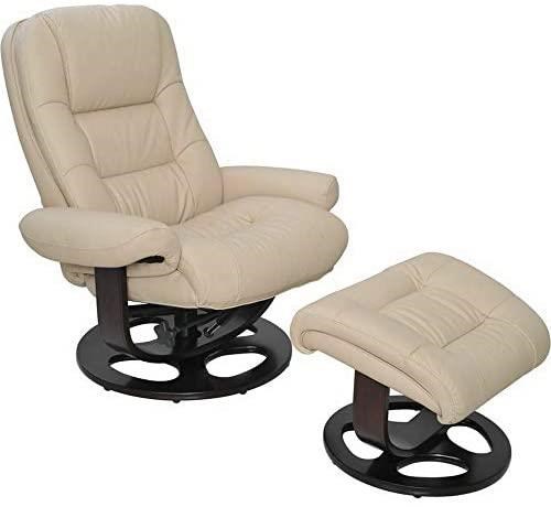 Ranck manual swivel recliner with ottoman clearance